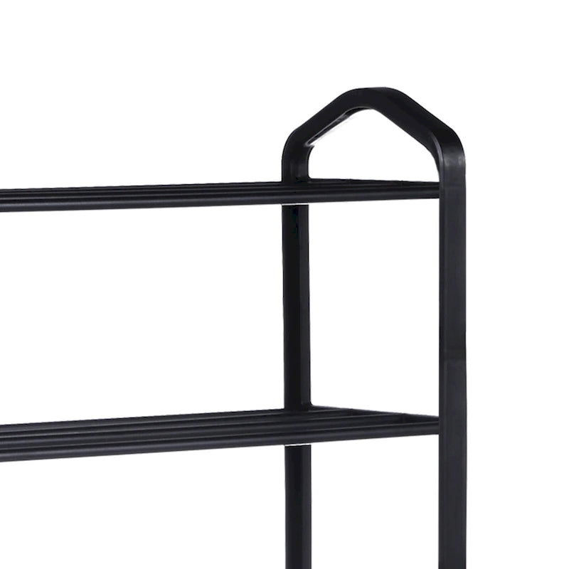 5-Tier Stackable Shoe Rack, 15-Pairs Sturdy Shoe Shelf Storage , Black Shoe Tower