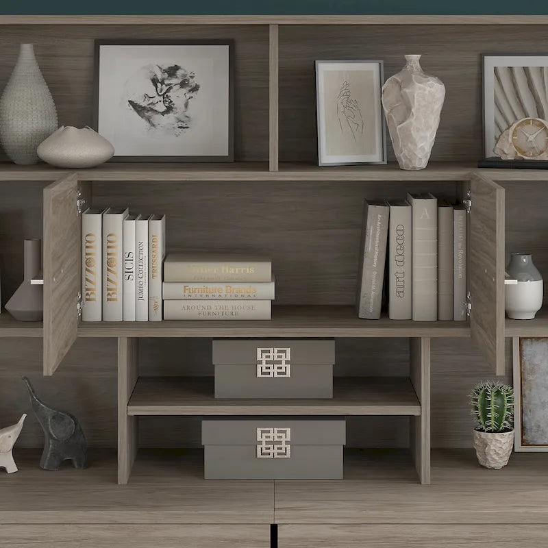 Wood Desk Hutch by