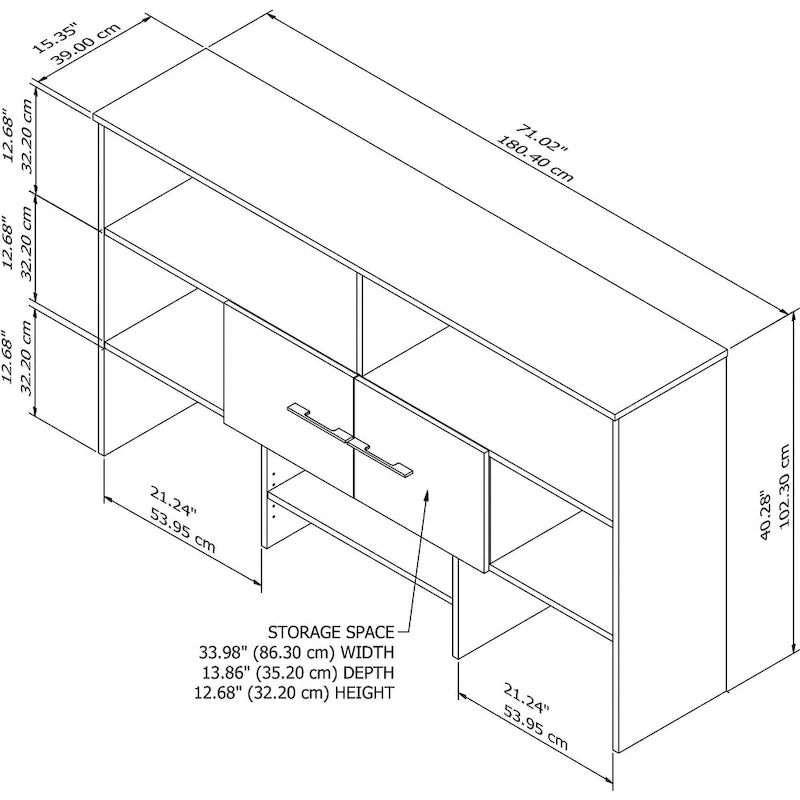 Wood Desk Hutch by