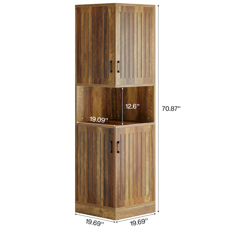 Tall corner cabinet with doors