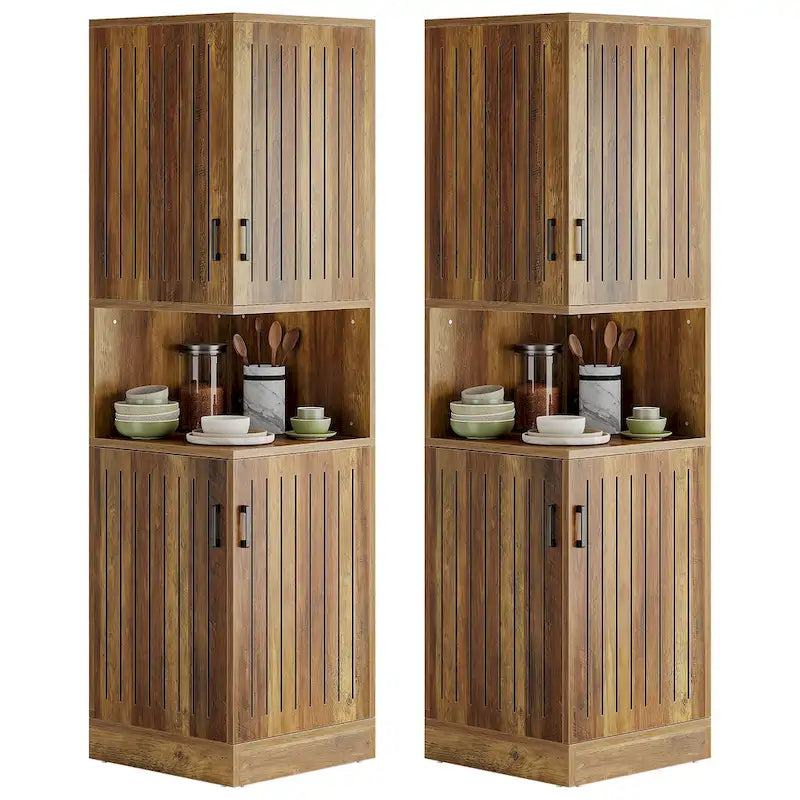 Tall corner cabinet with doors