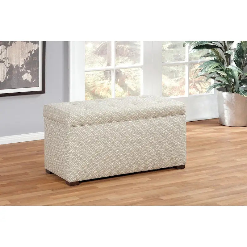 Upholstered Storage Ottoman Bench