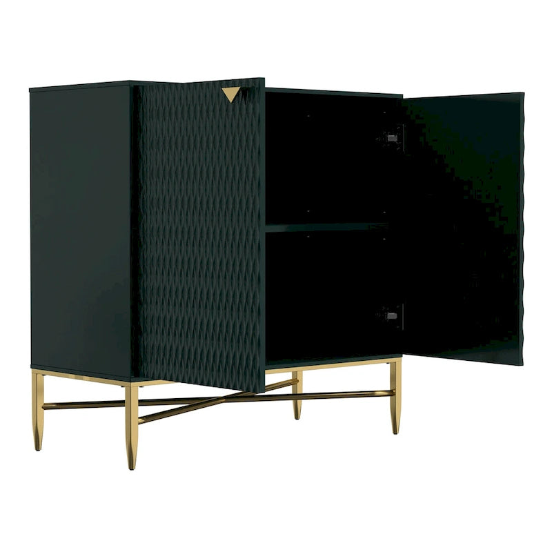 31.5-Inch 2 Door Sideboard Locker Media Storage Cabinet/Buffet