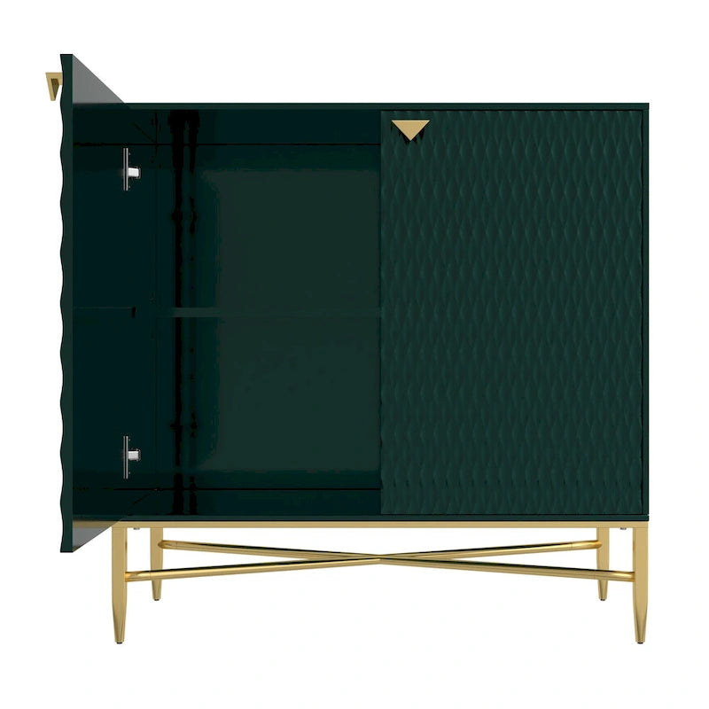 31.5-Inch 2 Door Sideboard Locker Media Storage Cabinet/Buffet