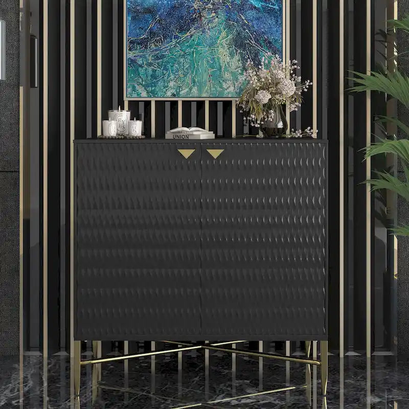31.5-Inch 2 Door Sideboard Locker Media Storage Cabinet/Buffet