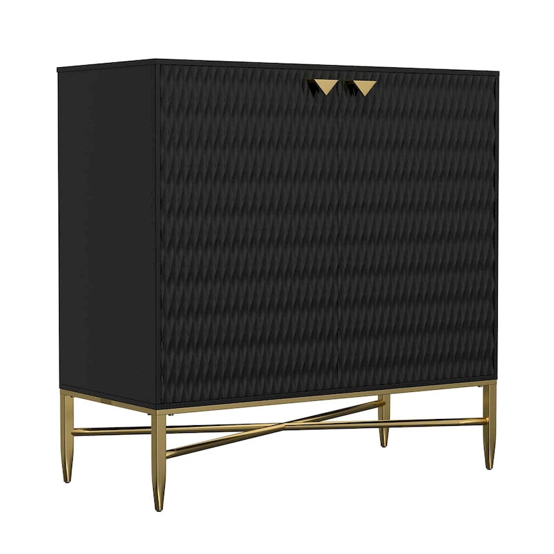 31.5-Inch 2 Door Sideboard Locker Media Storage Cabinet/Buffet