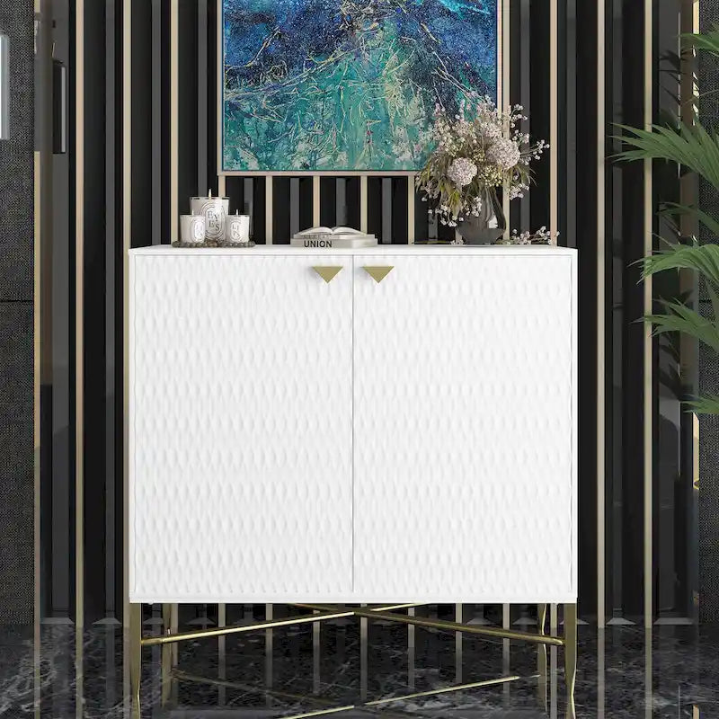 31.5-Inch 2 Door Sideboard Locker Media Storage Cabinet/Buffet