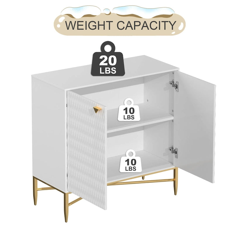 31.5-Inch 2 Door Sideboard Locker Media Storage Cabinet/Buffet