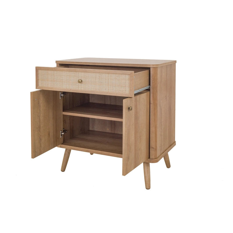 Rattan Small Cabinet 1 Drawer 2 Doors