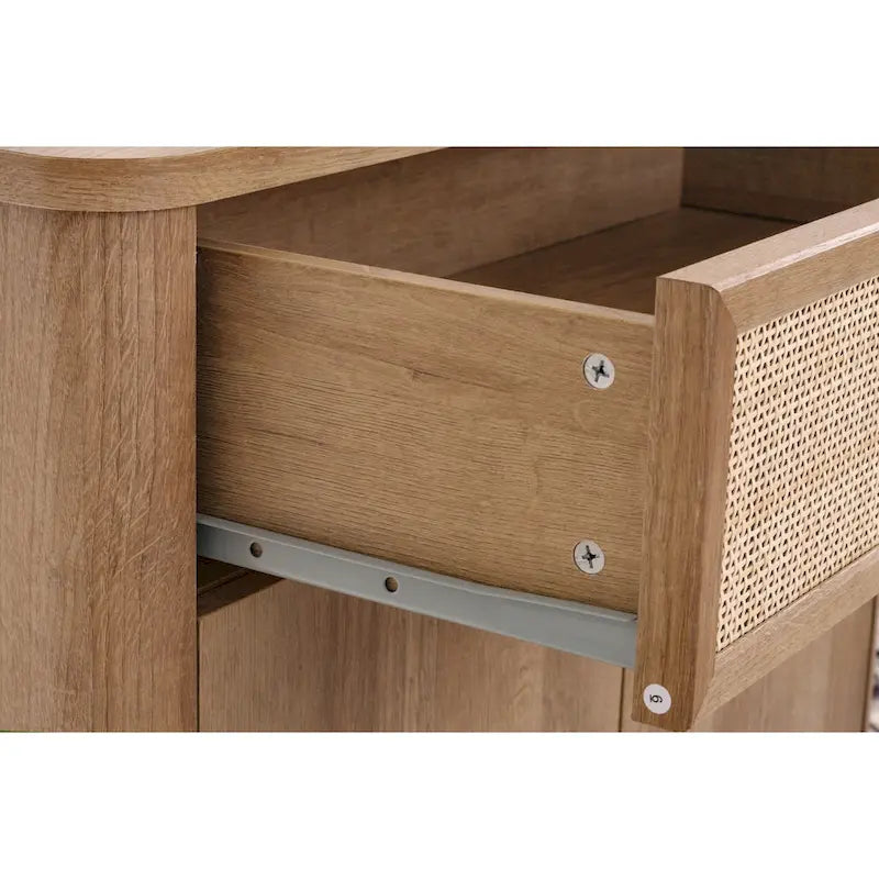 Rattan Small Cabinet 1 Drawer 2 Doors
