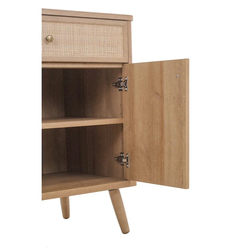 Rattan Small Cabinet 1 Drawer 2 Doors