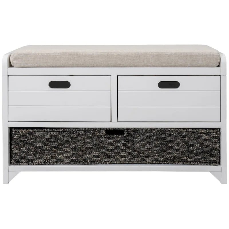 Entryway storage bench for changing shoes