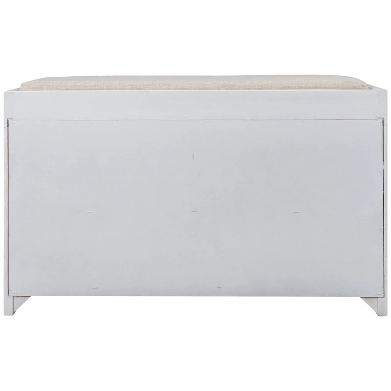 Entryway storage bench for changing shoes