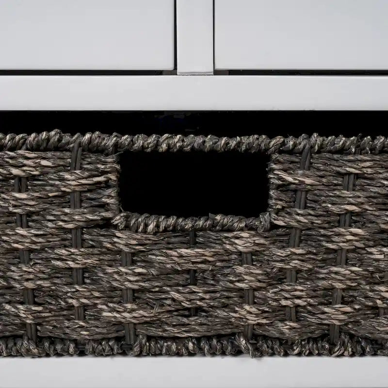 Entryway storage bench for changing shoes
