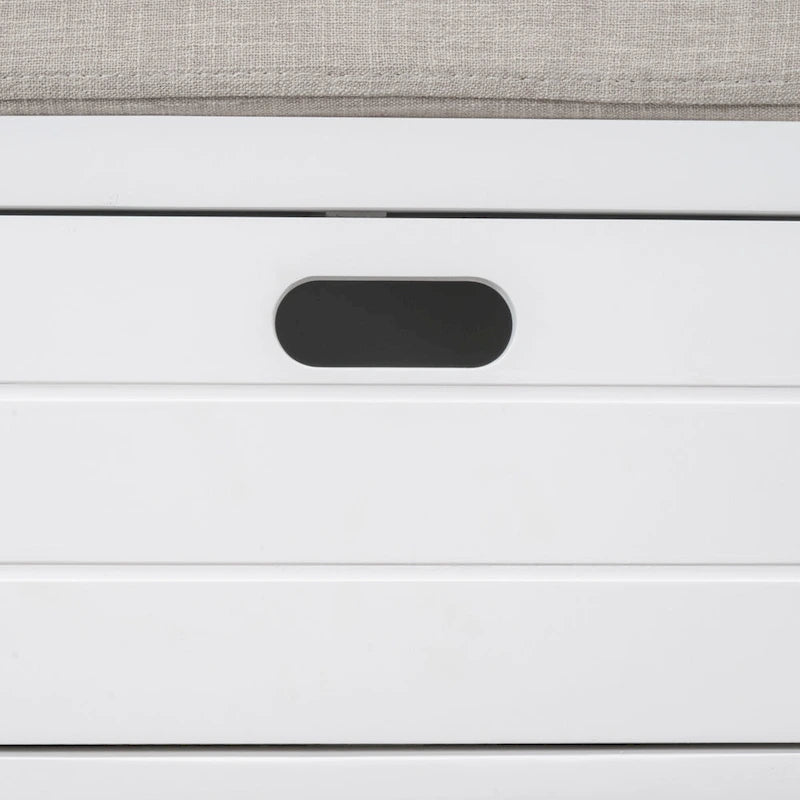 Entryway storage bench for changing shoes