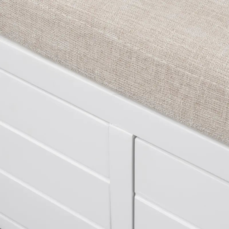 Entryway storage bench for changing shoes