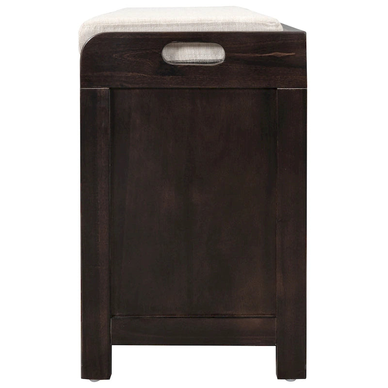 Entryway storage bench for changing shoes