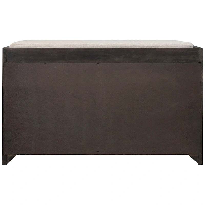Entryway storage bench for changing shoes