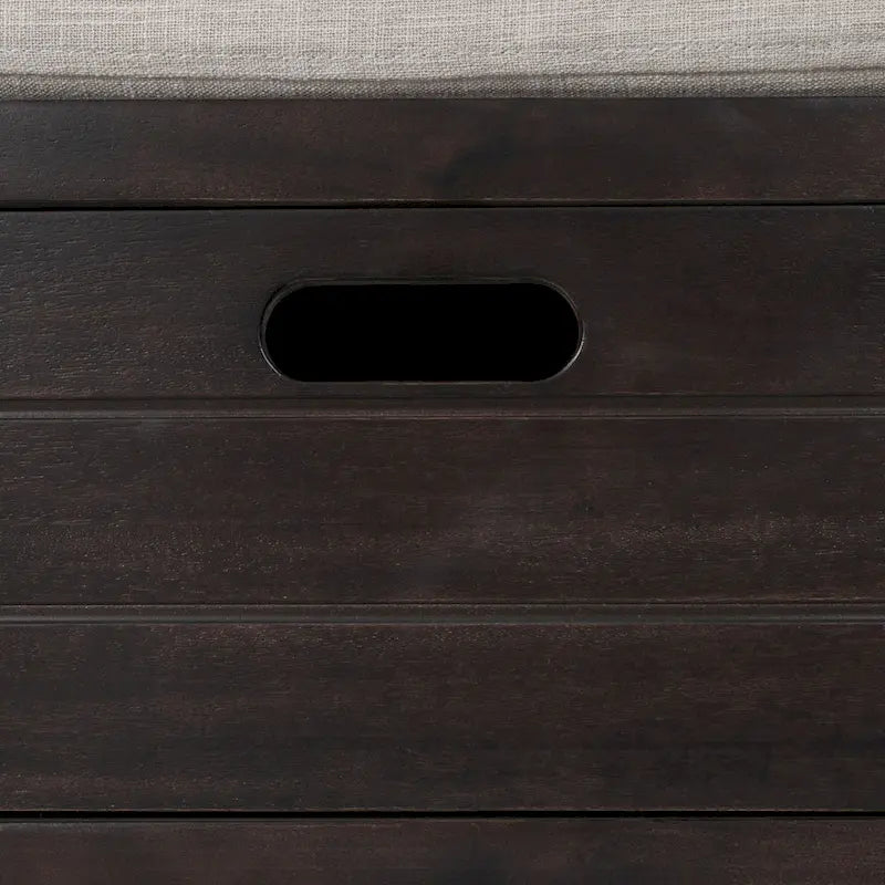 Entryway storage bench for changing shoes