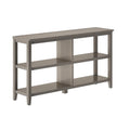 Wide Low 554W Bookcase with 2 Shelves, Washed Grey
