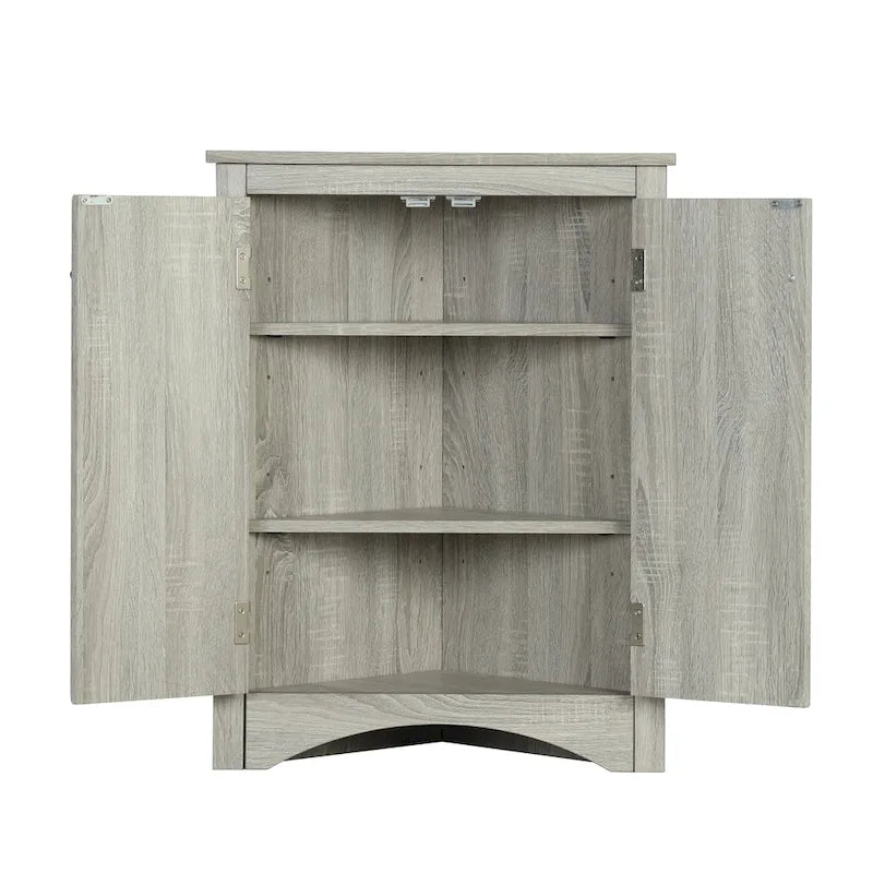 Triangle Bathroom Storage Cabinet with Adjustable Shelves