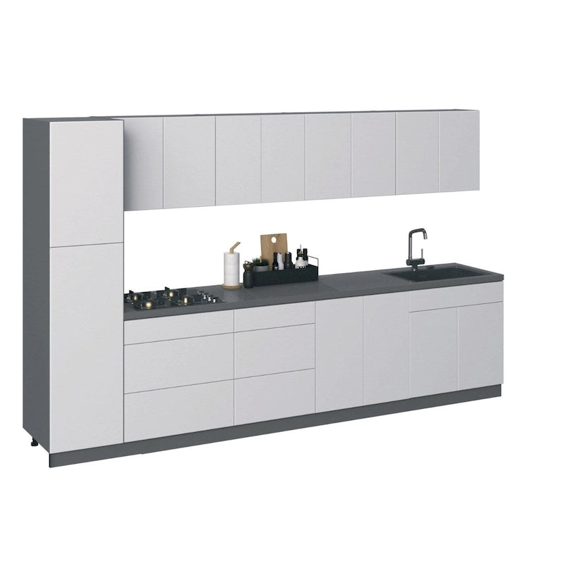 Kitchen Elegant Collection White Gloss Color Base Size 11Ft Wide - 135x24