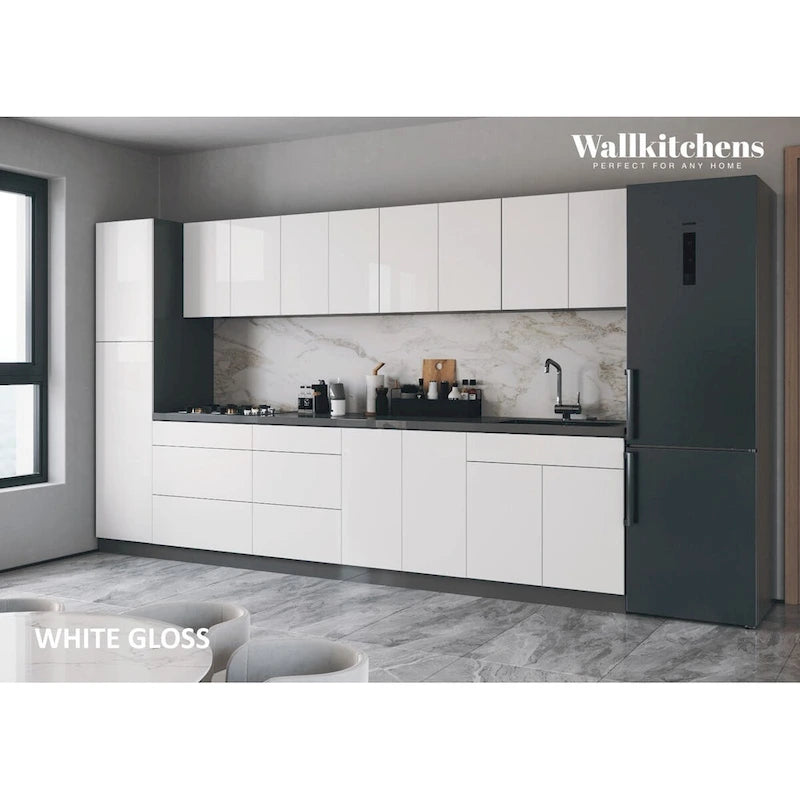 Kitchen Elegant Collection White Gloss Color Base Size 11Ft Wide - 135x24