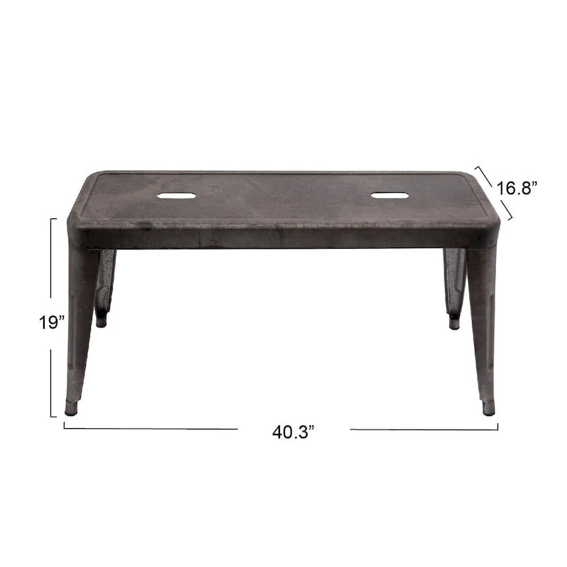 Metal Entryway Bench