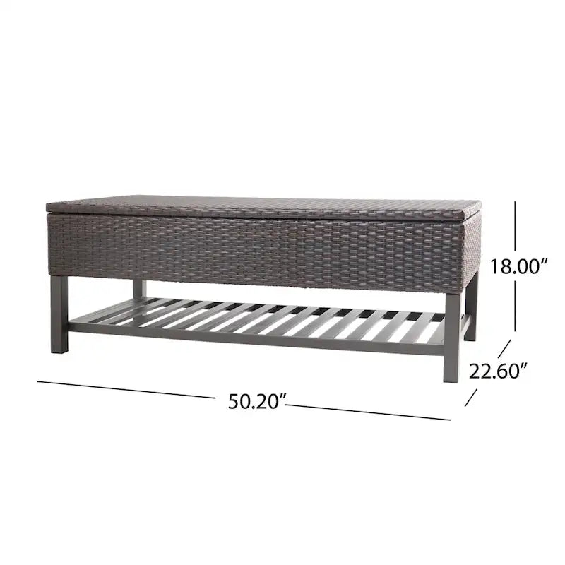Rattan Storage Bench