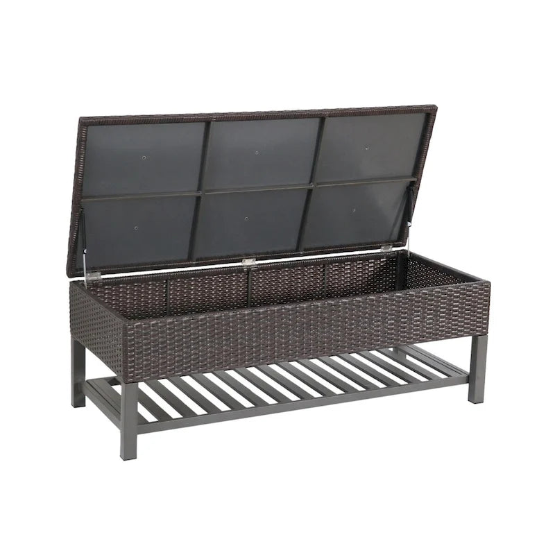 Rattan Storage Bench
