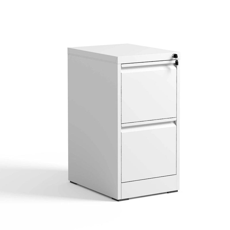 2-Drawers 14. W Metal Vertical File Cabinet with Lock Office Home Vertical File Cabinet for A4 Legal/Letter Size