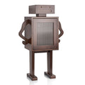 Robot-shaped wooden storage cabinet