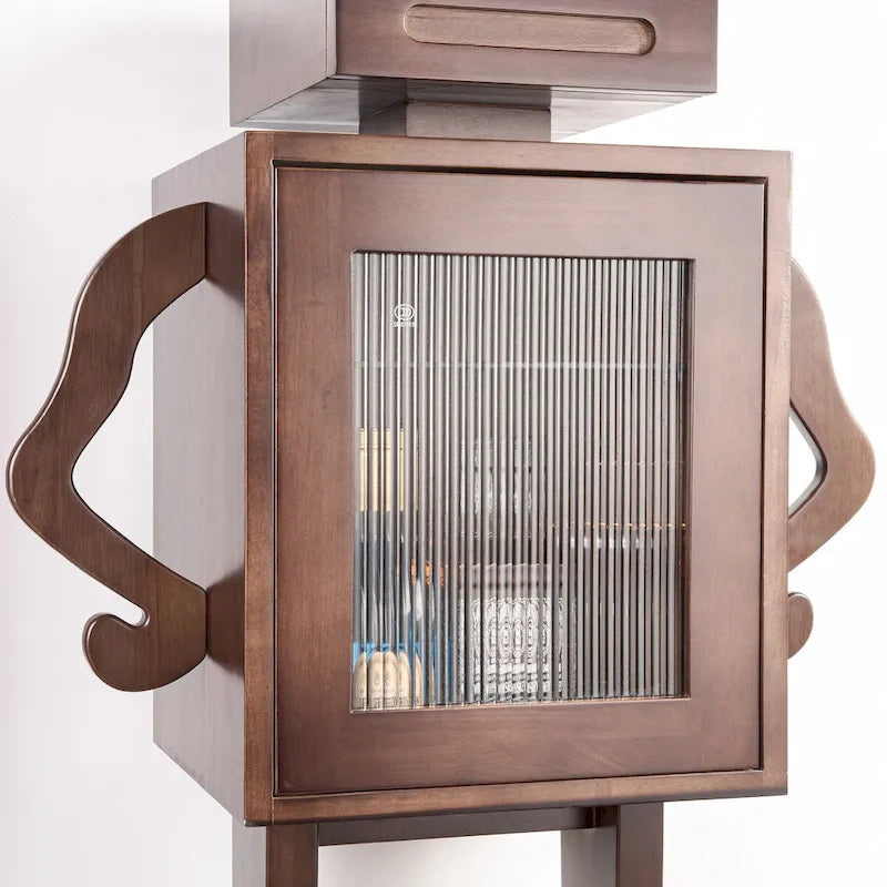 Robot-shaped wooden storage cabinet