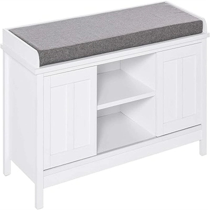 Shoe Bench Storage Ottoman with Sliding Doors - 15.75D x 44W x 19.75H