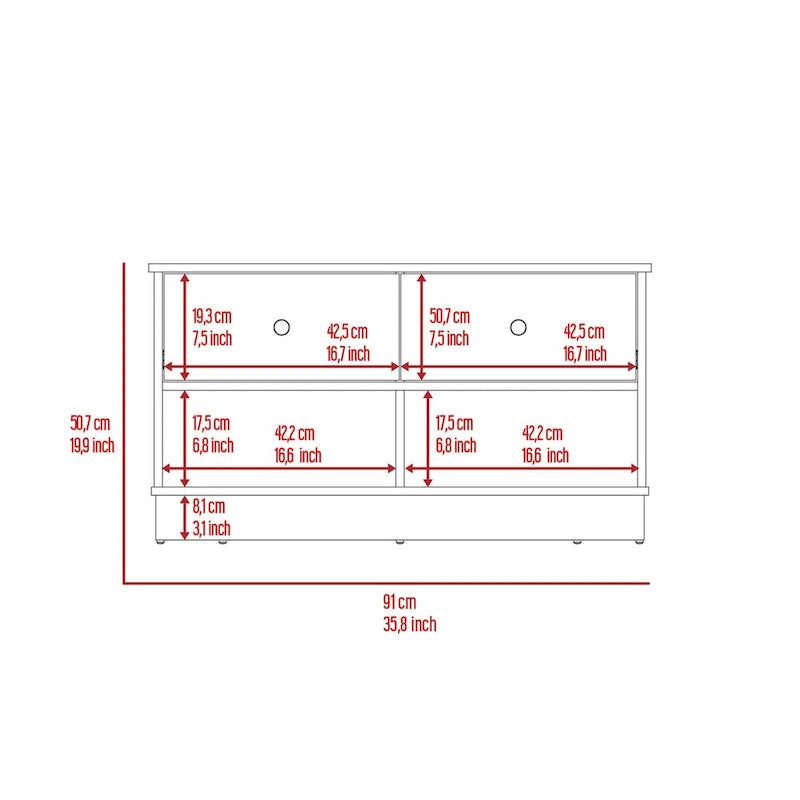 Storage Bench, Lower Shelf, Two Drawers, Light Oak Finish,High quality and durable