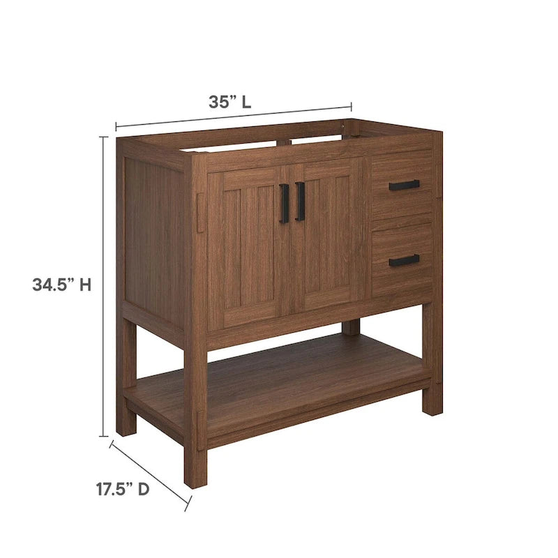 36 Wood Bathroom Vanity Cabinet (Sink Basin Not Included) 36